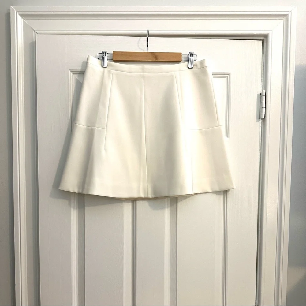 NWT J.Crew White Fit & Flare Skirt - Picture 1 of 4